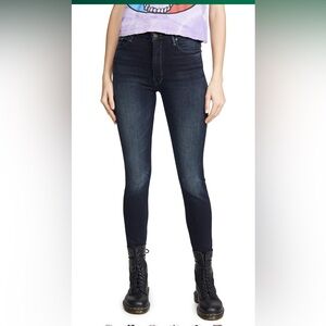 Mother Womens Looker High Waist Skinny Ankle Jeans